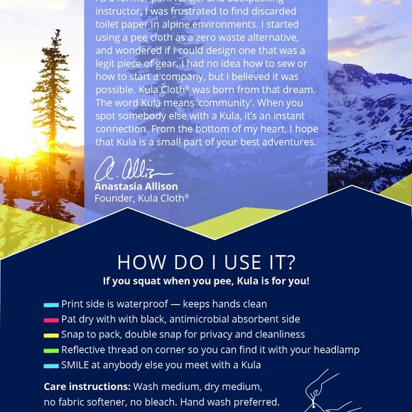 Kula Cloth – Alpine Sisters Design - Picture 3 of 4